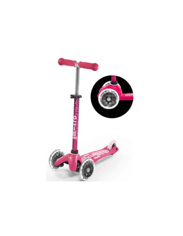 Mini Micro Scooter Deluxe Led Pink - Trottinette  - Cover Photo 1