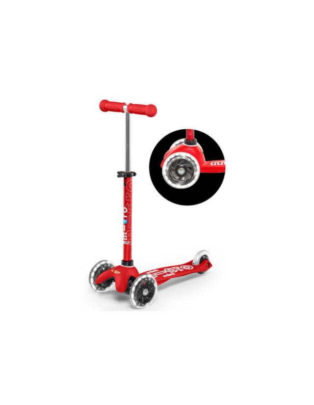 Mini Micro Scooter Deluxe Led Red - Trottinette  - Cover Photo 1