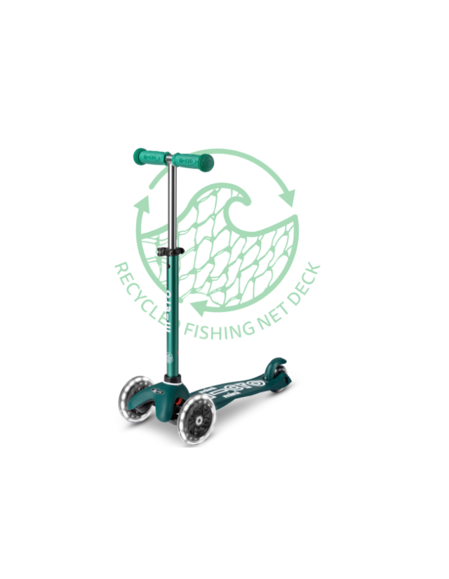 Mini Micro Scooter Deluxe Eco Led Green - Scooter  - Cover Photo 1