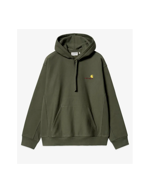 Carhartt Wip Hooded American Script - Plant - Sweat Homme  - Cover Photo 1