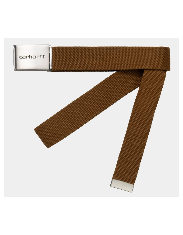 Carhartt Wip Clip Belt Chrome - Hamilton Brown - Belt  - Cover Photo 1