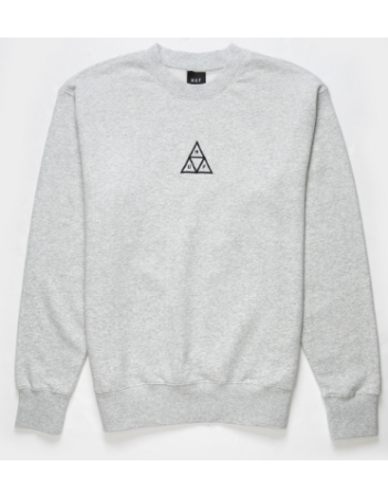 HUF Set Triple triangle Crewneck - Heather Grey - Men's Sweatshirt - Miniature Photo 1