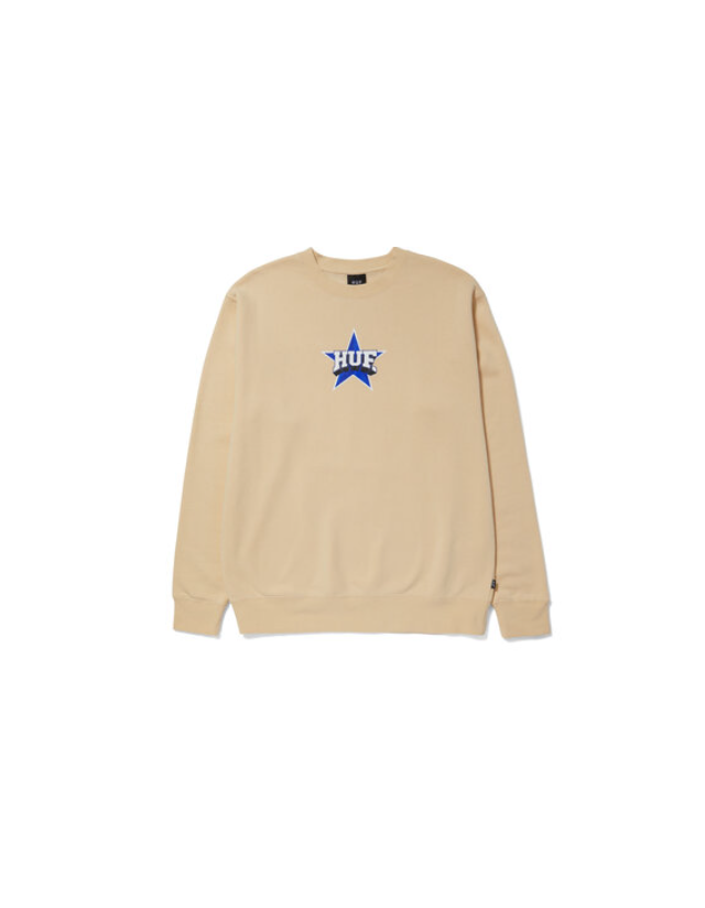 Huf All Star Crewneck - Wheat - Sweat Femme  - Cover Photo 1