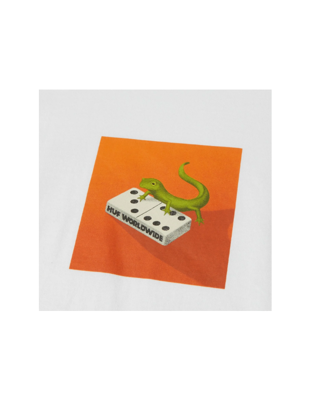 Huf Gecko S/S Tee - White - Men's T-Shirt  - Cover Photo 2