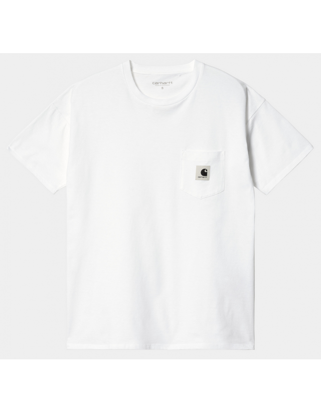 Carhartt Wip W' Pocket T-Shirt - White - Women's T-Shirt  - Cover Photo 2