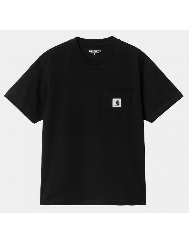 Carhartt Wip W' Pocket T-Shirt - Black - Women's T-Shirt  - Cover Photo 2