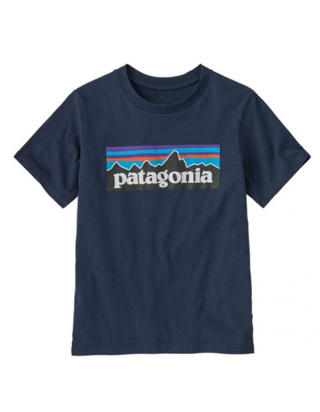 Patagonia K's Regenerative P-6 Logo - New Navy - T-Shirt Enfant  - Cover Photo 1