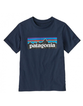 Patagonia k's regenerative P-6 Logo - New navy - T-Shirt Enfant - Miniature Photo 1