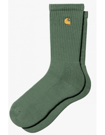 Carhartt Wip Chase Socks - Duck Green / Gold - Product Photo 1