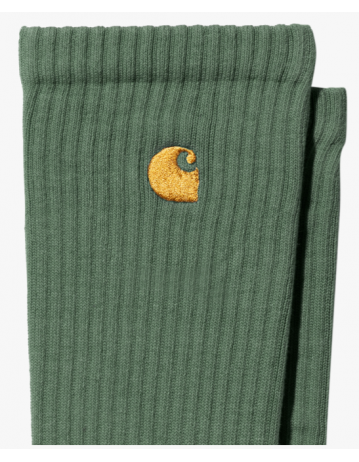 Carhartt Wip Chase Socks - Duck Green / Gold - Product Photo 2