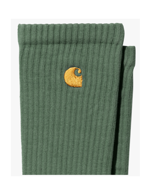 Carhartt Wip Chase Socks - Duck Green / Gold - Socks  - Cover Photo 2