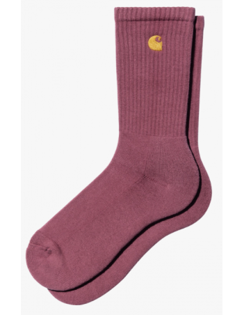 Carhartt WIP Chase socks - Dusty Fuchsia / Gold - Sokken - Miniature Photo 1