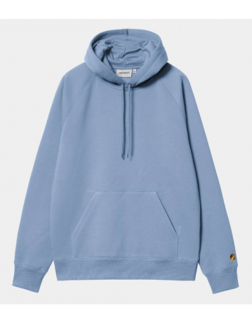 Carhartt Wip Hooded Chase Sweat - Charm Blue / Gold - Product Photo 1