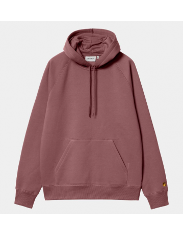 Carhartt Wip Hooded Chase Sweat - Dusty Fuchsia / Gold - Product Photo 1