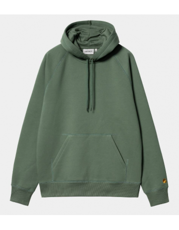 Carhartt Wip Hooded Chase Sweat - Duck Green / Gold - Product Photo 1