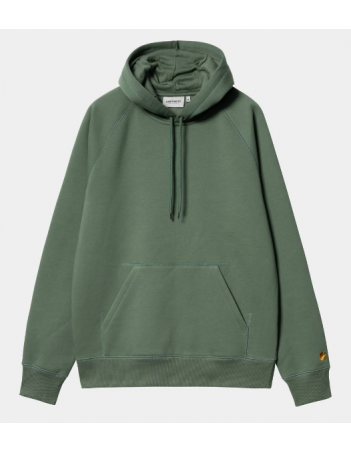 Carhartt WIP Hooded Chase sweat - Duck Green / Gold - Men's Sweatshirt - Miniature Photo 1