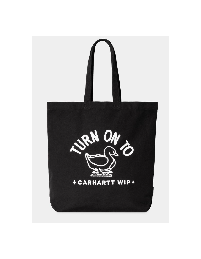 Carhartt Wip Stamp Tote - Black / White - Tasche  - Cover Photo 1