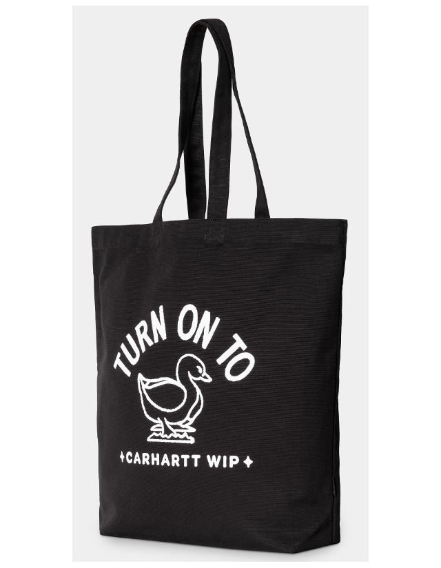 Carhartt Wip Stamp Tote - Black / White - Bag  - Cover Photo 2