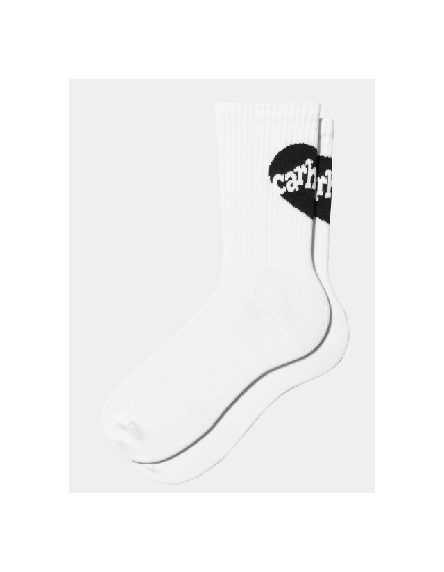 Carhartt Wip Amour Socks - White / Black - Socks  - Cover Photo 1