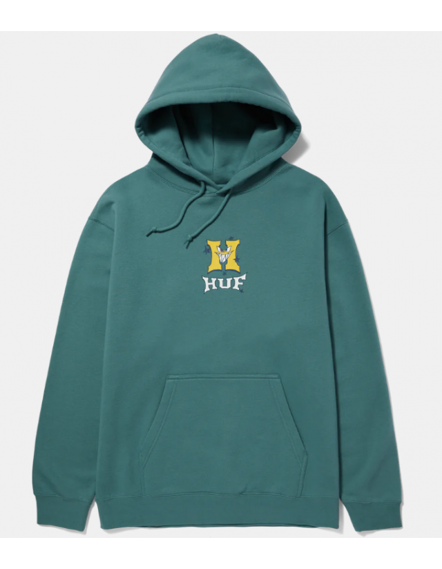 Huf Sassy H P/O Hoodie - Sage - Sweatshirt Voor Heren  - Cover Photo 1