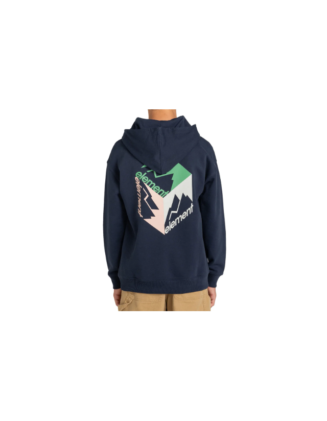 Element Joint Cube Hood Youth - Eclipse Navy - Sweat Enfant  - Cover Photo 1