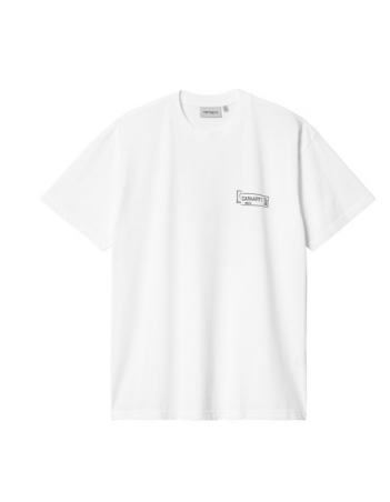 Carhartt WIP S/S Stamp T-shirt - White / Black Stone Washed - T-Shirt Voor Heren - Miniature Photo 2