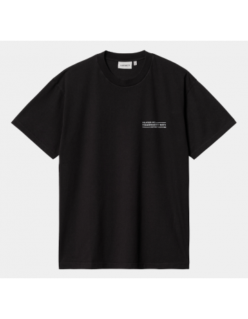 Carhartt Wip S/S Stamp T-Shirt - Black / White Stone Washed - Product Photo 2