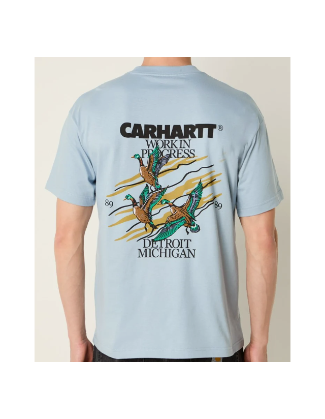 Carhartt Wip Duck T-Shirt - Charm Blue - Men's T-Shirt  - Cover Photo 2