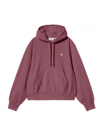 Carhartt WIP W' Hooded American Script - Dusty Fuchsia - Women's Sweatshirt - Miniature Photo 1