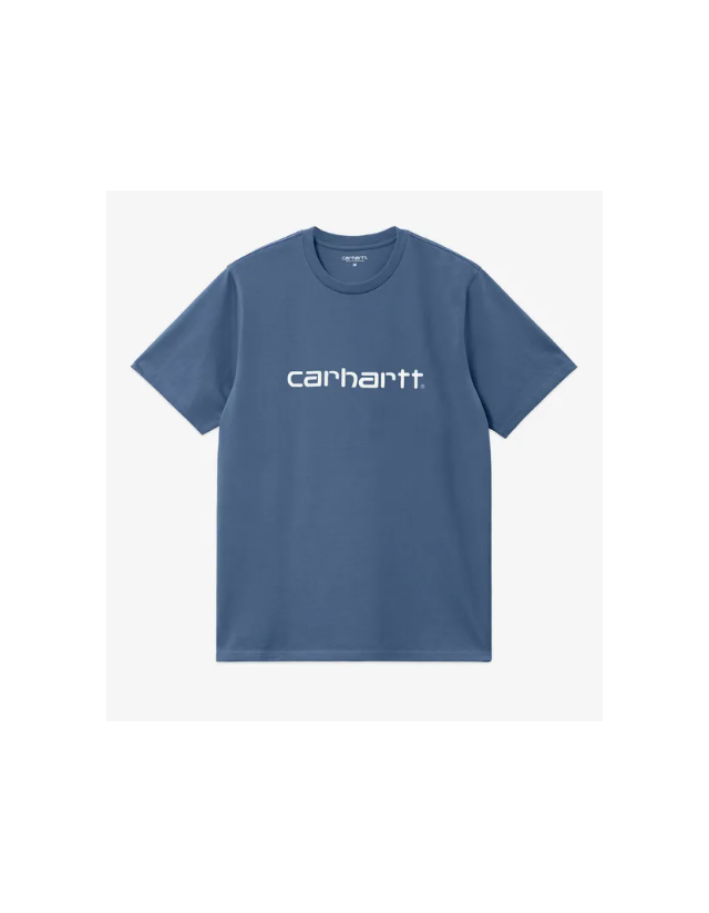 Carhartt Wip Script T-Shirt - Sorrent / White - T-Shirt Voor Heren  - Cover Photo 1