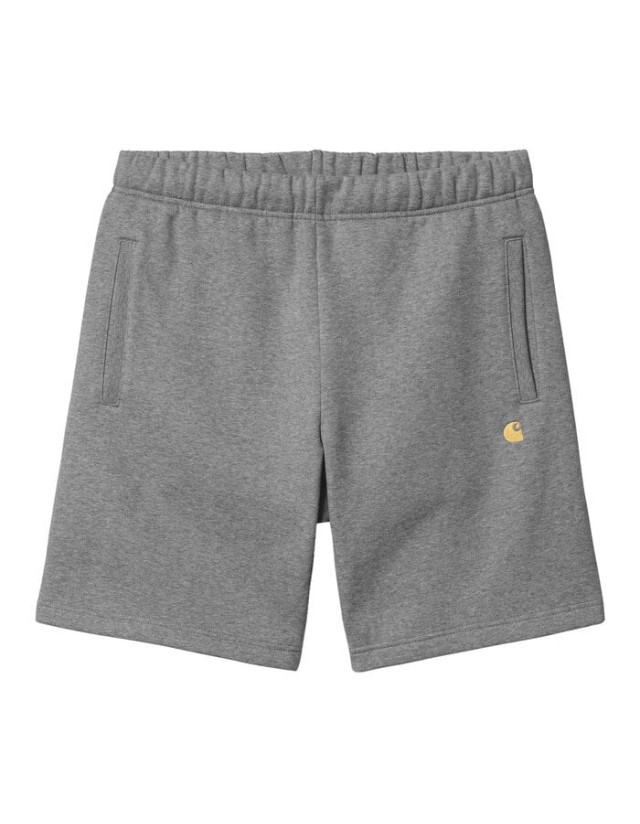 Carhartt Wip Chase Sweat Short - Dark Grey / Gold - Short  - Cover Photo 2