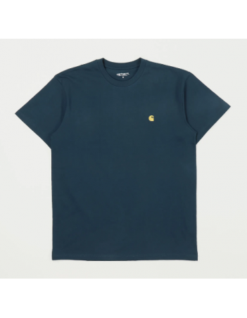 Carhartt WIP Chase T-shirt - Duck Blue / Gold - Herren T-Shirt - Miniature Photo 1