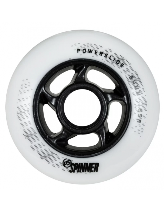 Powerslide Spinner 84mm/88a - White (4 Wheels) - Rollerblades Wheels  - Cover Photo 1