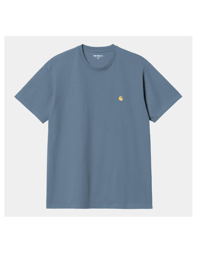 Carhartt Wip Chase T-Shirt - Positano / Gold - T-Shirt Homme  - Cover Photo 1