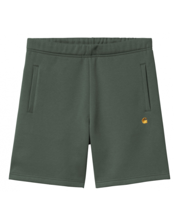 Carhartt Wip Chase Sweat Short - Duck Green / Gold - Product Photo 2