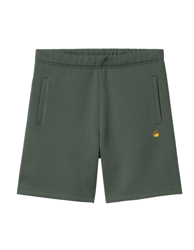 Carhartt Wip Chase Sweat Short - Duck Green / Gold - Shorts  - Cover Photo 2