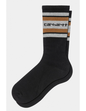 Carhartt Wip Connors Socks - Black / Grey Heather / Brown - Product Photo 1