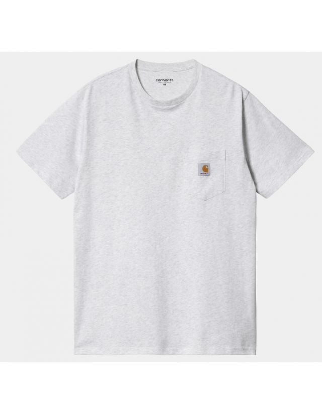 Carhartt Wip Pocket T-Shirt - Ash Heather - T-Shirt Homme  - Cover Photo 1