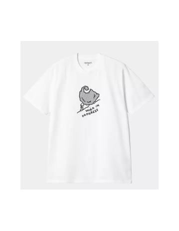 Carhartt Wip Move On Up T-Shirt - White Black - Product Photo 1