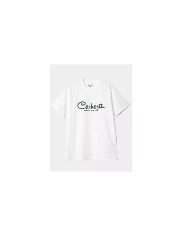 Carhartt Wip Paradise Script T-Shirt - White - Men's T-Shirt  - Cover Photo 1