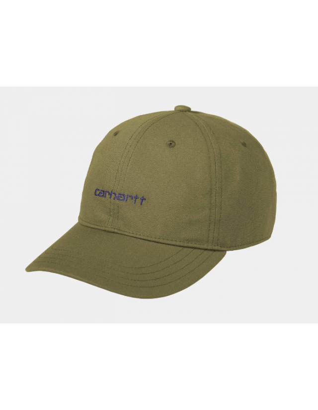 Carhartt Wip Canvas Script Cap - Capulet / Aura - Casquette  - Cover Photo 1