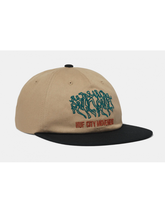 Huf Movement 6 Panel Snapback - Brown - Casquette  - Cover Photo 1