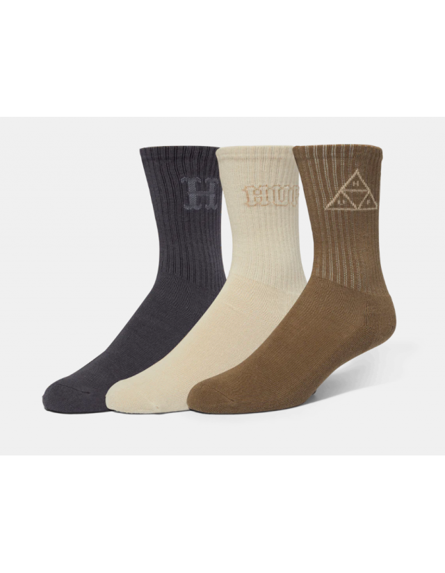 Huf Core 3 Pack Crew Sock - Multi - Socks  - Cover Photo 1