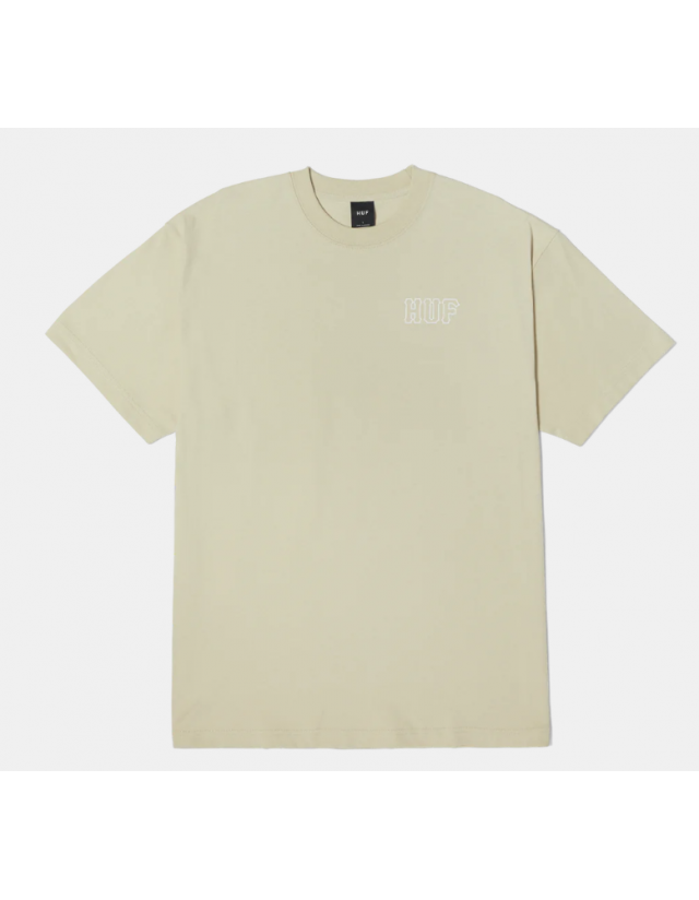 Huf Set H S/S Tee - Stone - Men's T-Shirt  - Cover Photo 2