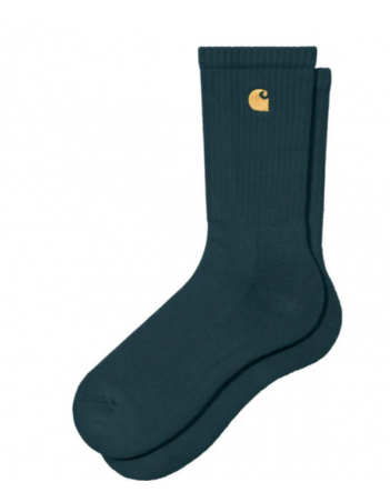 Carhartt WIP Chase Socks - Duck Blue / Gold - Sokken - Miniature Photo 1