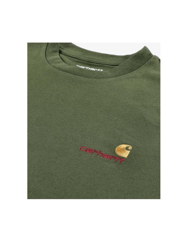 Carhartt Wip American Script T-Shirt - Tarragon - T-Shirt Voor Heren  - Cover Photo 2