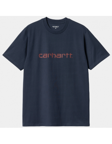 Carhartt Wip Script T-Shirt - Air Force Blue / Malbec - Product Photo 1