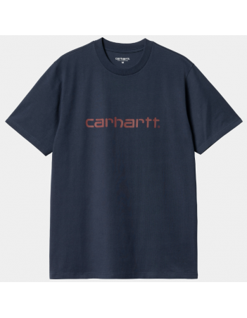 Carhartt WIP Script T-shirt - Air force Blue / Malbec - T-Shirt Homme - Miniature Photo 1