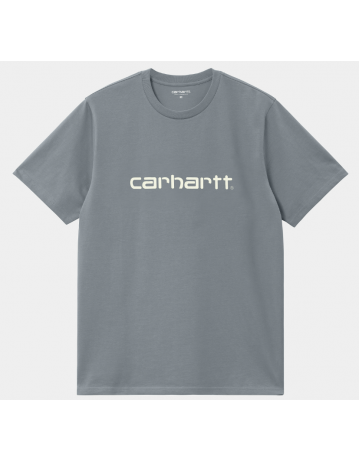 Carhartt Wip Script T-Shirt - Dove Grey / Wax - Product Photo 1