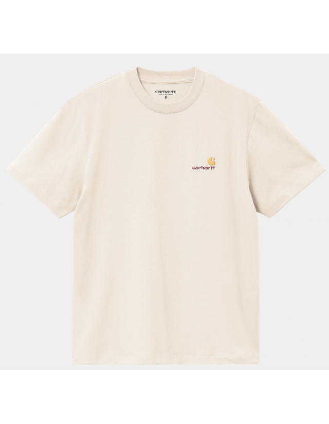 Carhartt Wip W' American Script T-Shirt - Moonbeam - T-Shirt Femme  - Cover Photo 1